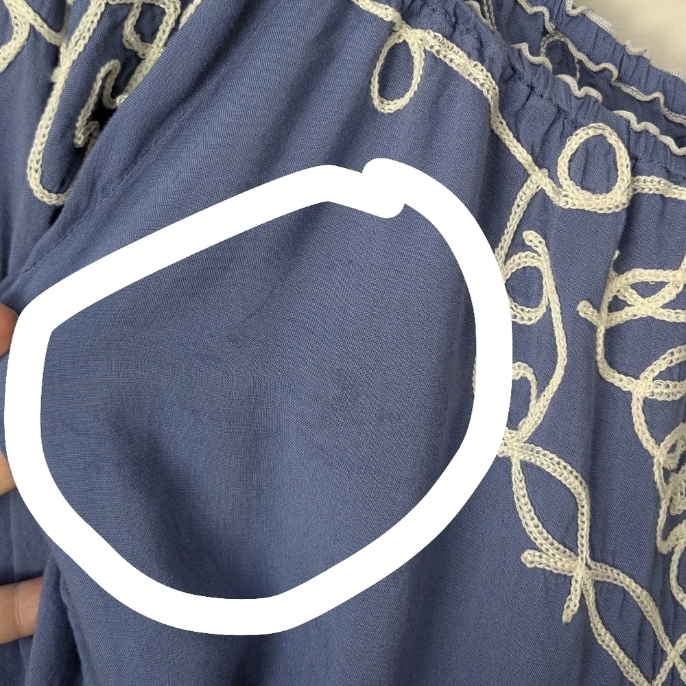 Poupette St Barth Off The Shoulder Embroidered Shift Dress - Picture 5 of 11